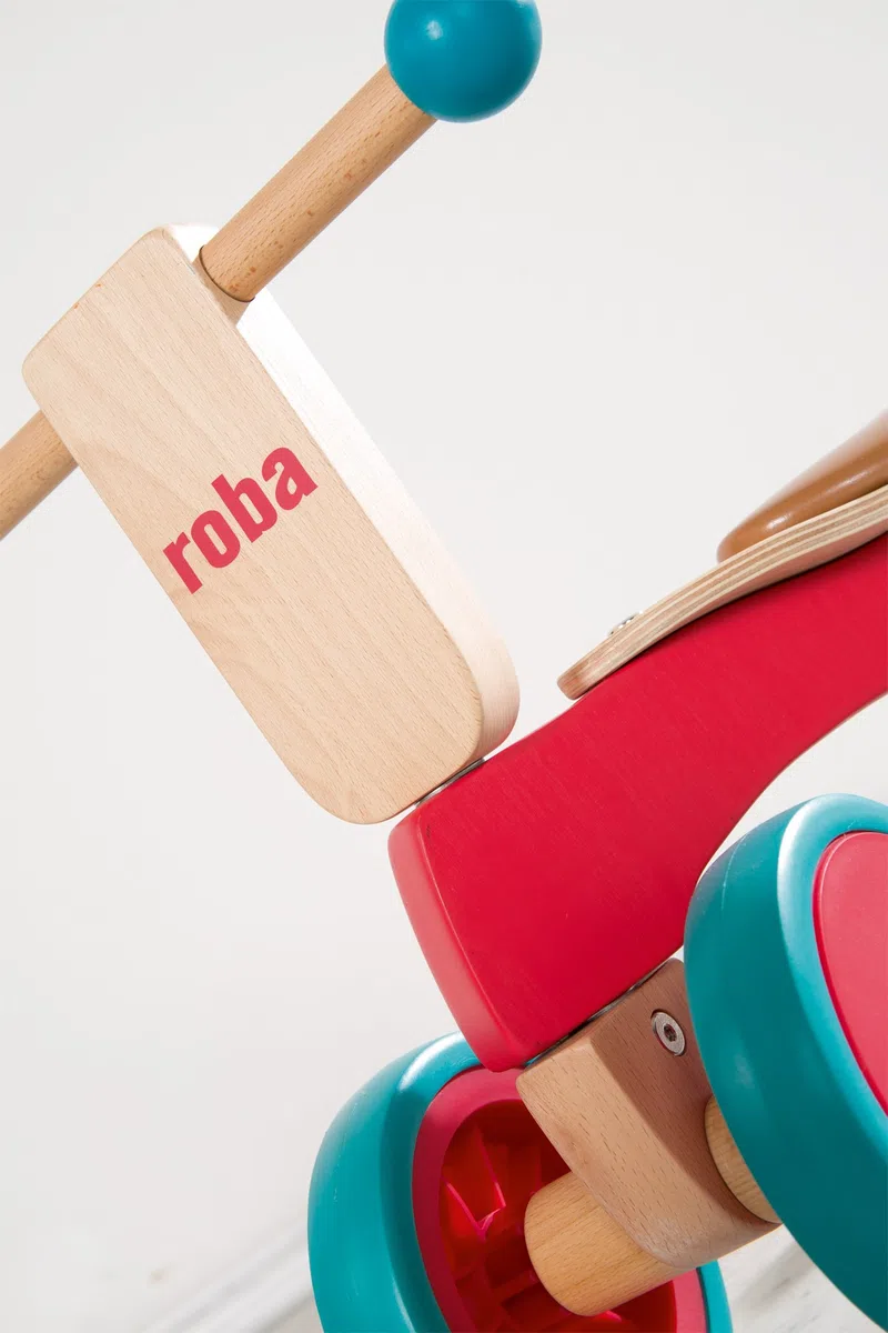 roba Holz Rutscher, Kinderfahrzeug aus Holz, Kleinkind Laufrad/Sitzroller ab 1 Jahr