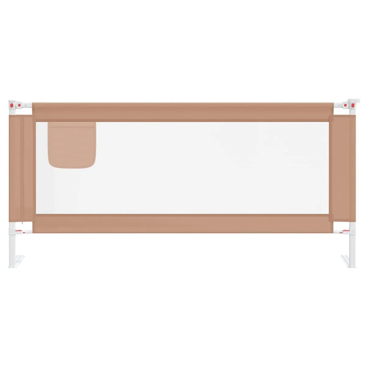 LAPOOH KleinBaby-Bettschutzgitter, Rausfallschutz Bett, Bettgitter Rausfallschutz, Rausfallschutz Babybett, Bettumrandung Babybett, Taupe 200x25 cm Stoff
