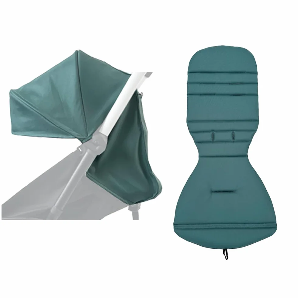 Kinderwagen-Zubehör-Ersatzset, Markisen und die Kissen kompatibel mit YOYO 2 und YOYO+ Kinderwagen, doppellagiger wasserdichter Stoff (Aqua Blue)