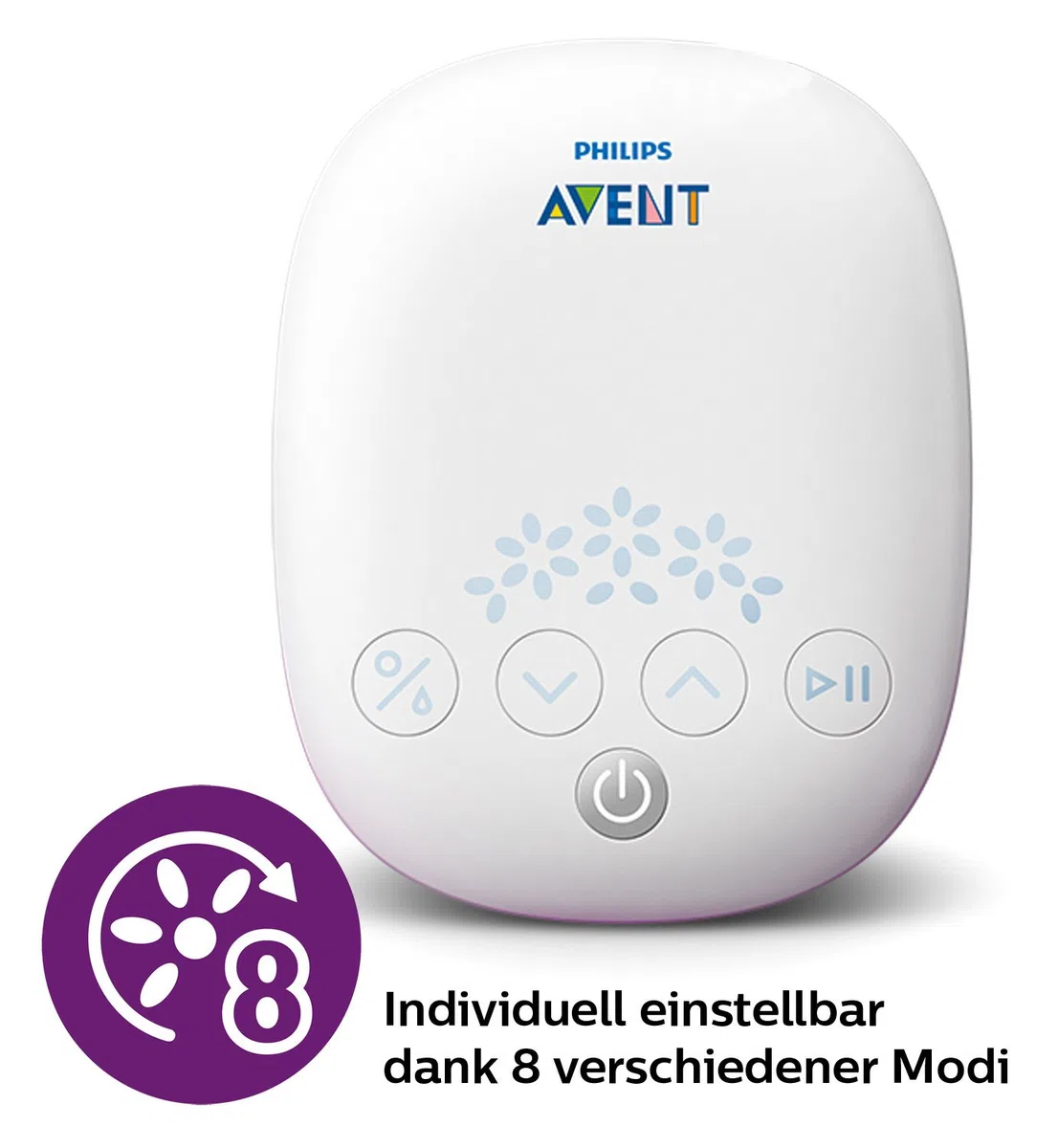 PHILIPS Avent Elektrische Einzelmilchpumpe, in Klinikqualität, Trinkrhythmus wie Ihr Baby, 125-ml-Flasche und Stilleinlagen, weiß, 5-teilig, Modell SCF395/31