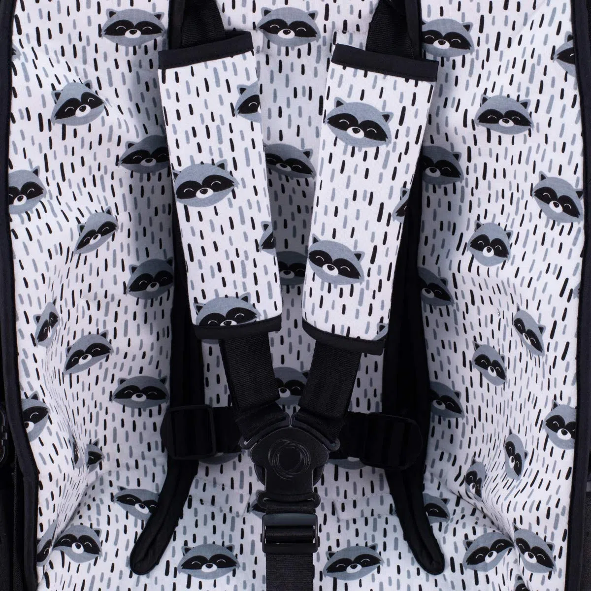 JYOKO KIDS Universal Matratze gepolsterten + Schutz des gepolsterten Geschirr für Kinderwagen (RACCOON)