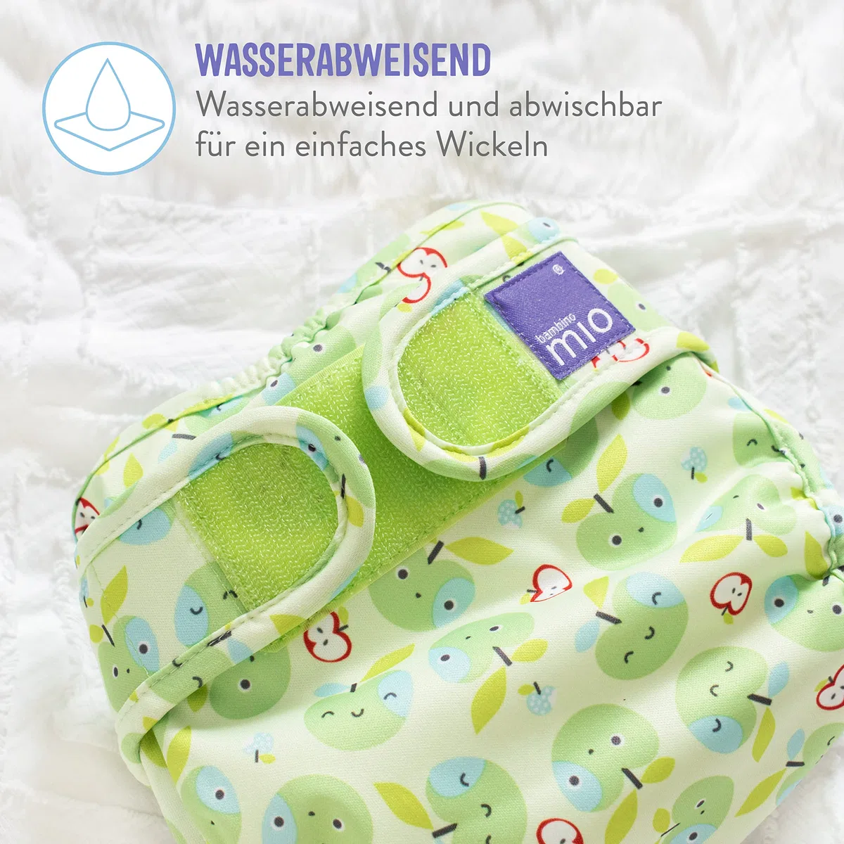 Bambino Mio, Mioduo All-in-Two Stoffwindel, bio chemikalienfreie Windel, Weiss, Size 1 (<9Kgs)