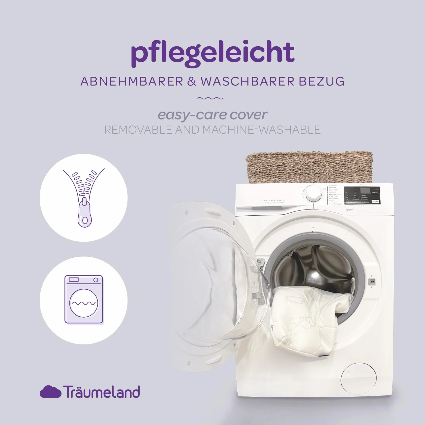 Träumeland Kinderwagen-Matratze passend für Cybex Priam | 32 x 78 x 5 cm, oval - Oeko-Tex zertifiziert & schadstoffgeprüft | Brise Light, made in Austria