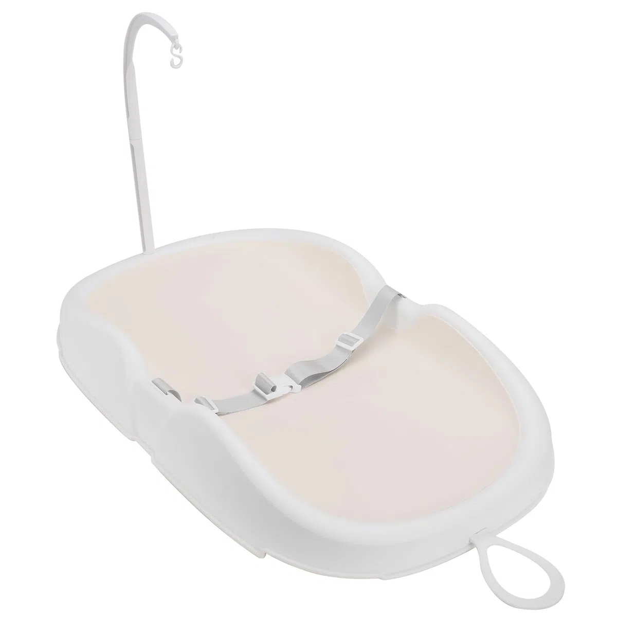 Dpofirs Baby-Wickelunterlage, Tragbare Badestation für Kleinkinder, Multifunktionale Wickelstation für Kinderzimmer mit Stauraum für Babys und Neugeborene (Beige)