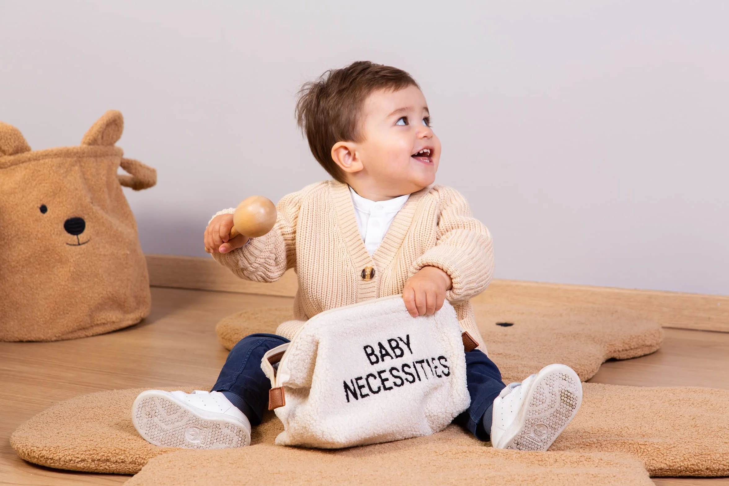 CHILDHOME, Kulturbeutel für Baby/Kinder, Toilettentasche, wasserabweisend, geräumig, Reißverschluss, Baby Necessities, Leopard