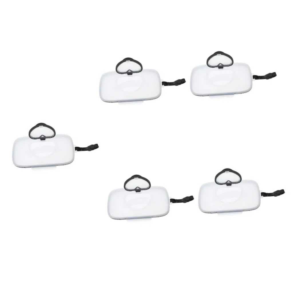 Cabilock 5st Tragbare Nasspapierbox Spender Für Feuchttücher Wiederverwendbarer Behälter Für Babyfeuchttücher Feuchttücherbehälter Tragetasche Für Windeltücher Behälter Für Feuchttücher Pp