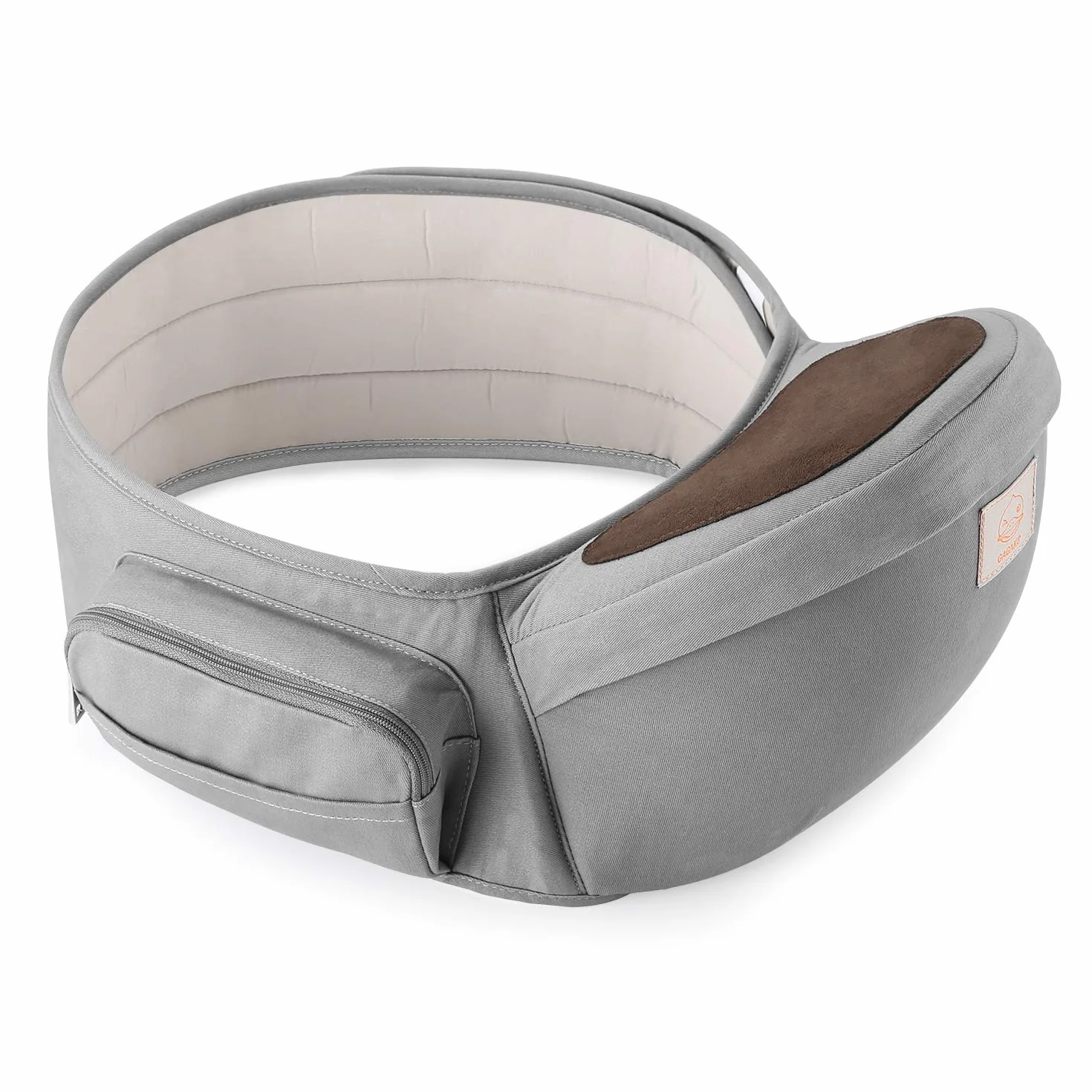 GAGAKU Baby Hüftsitz Leichte Taille Hocker 4 Tragepositionen für Kinder 0-36 Monate Neugeborenes - Grau
