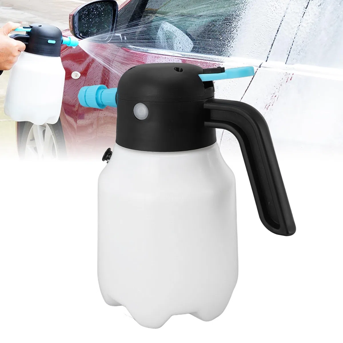 Elektrischer Schaumsprühgerät 1,8 L 2000mAh - Kabellos mit Druckregulierung, PP Material für Autowäsche & Gartenpflege