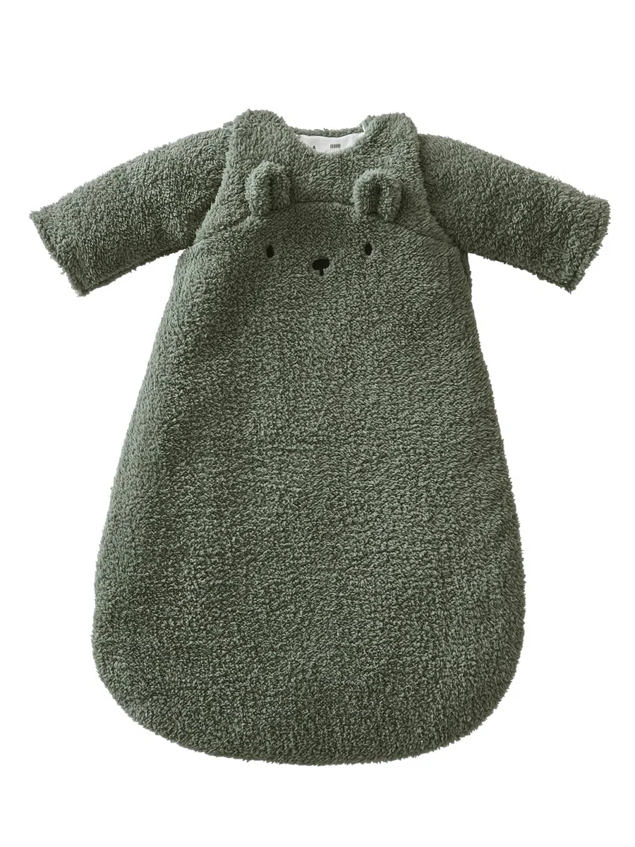 Vertbaudet Baby Winterschlafsack GRÜNER WALD, Ärmel abnehmbar