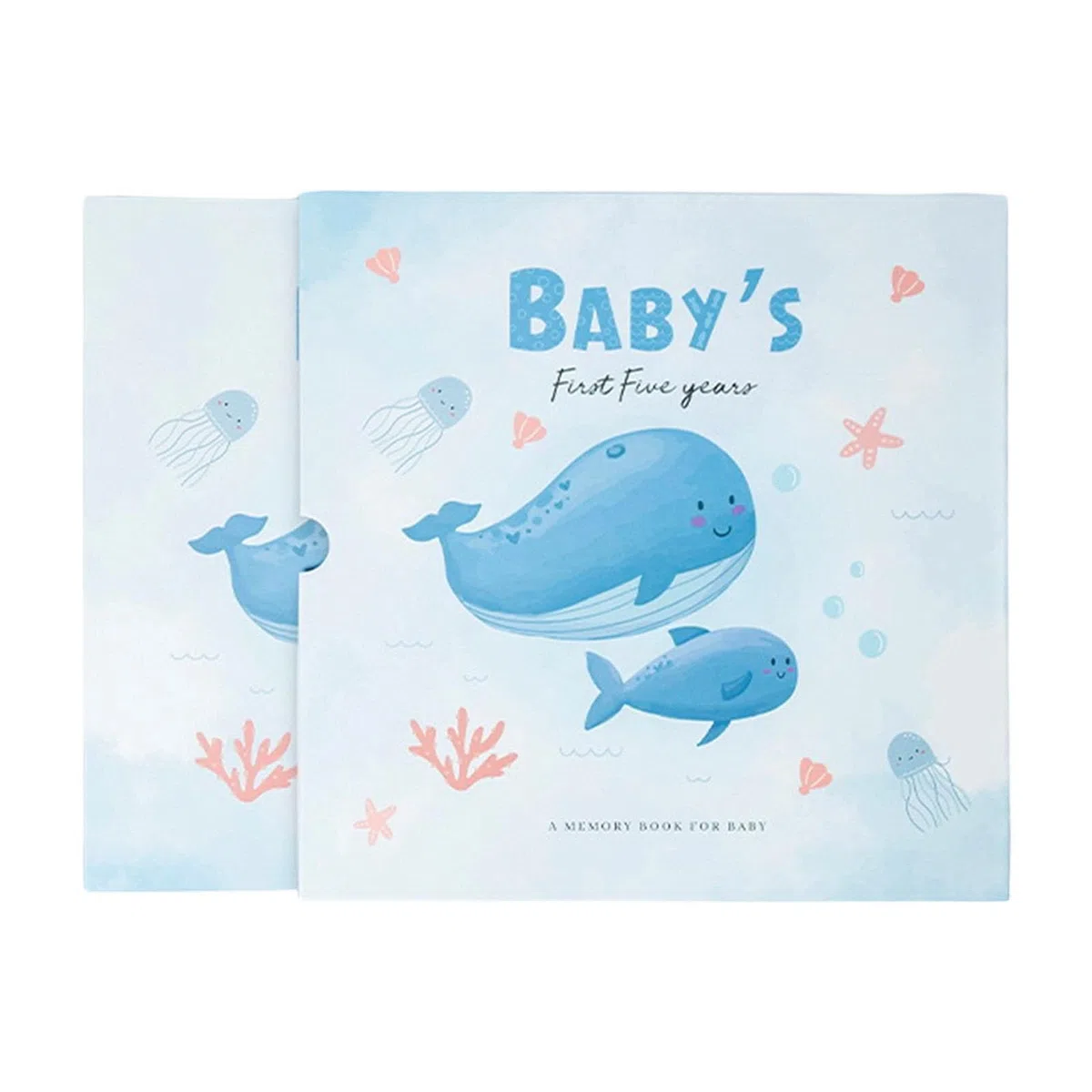 harayaa -Erinnerungsbuch/Tagebuch für Neugeborene – für frischgebackene Eltern – – Geschenk zur Babyparty – Wachstumstagebuch/Fotoalbum, Wal
