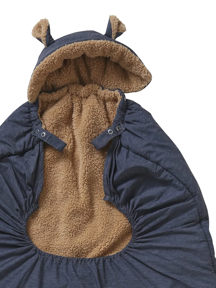 Vertbaudet Babytragetasche, Daunenjacke, Tu, blau