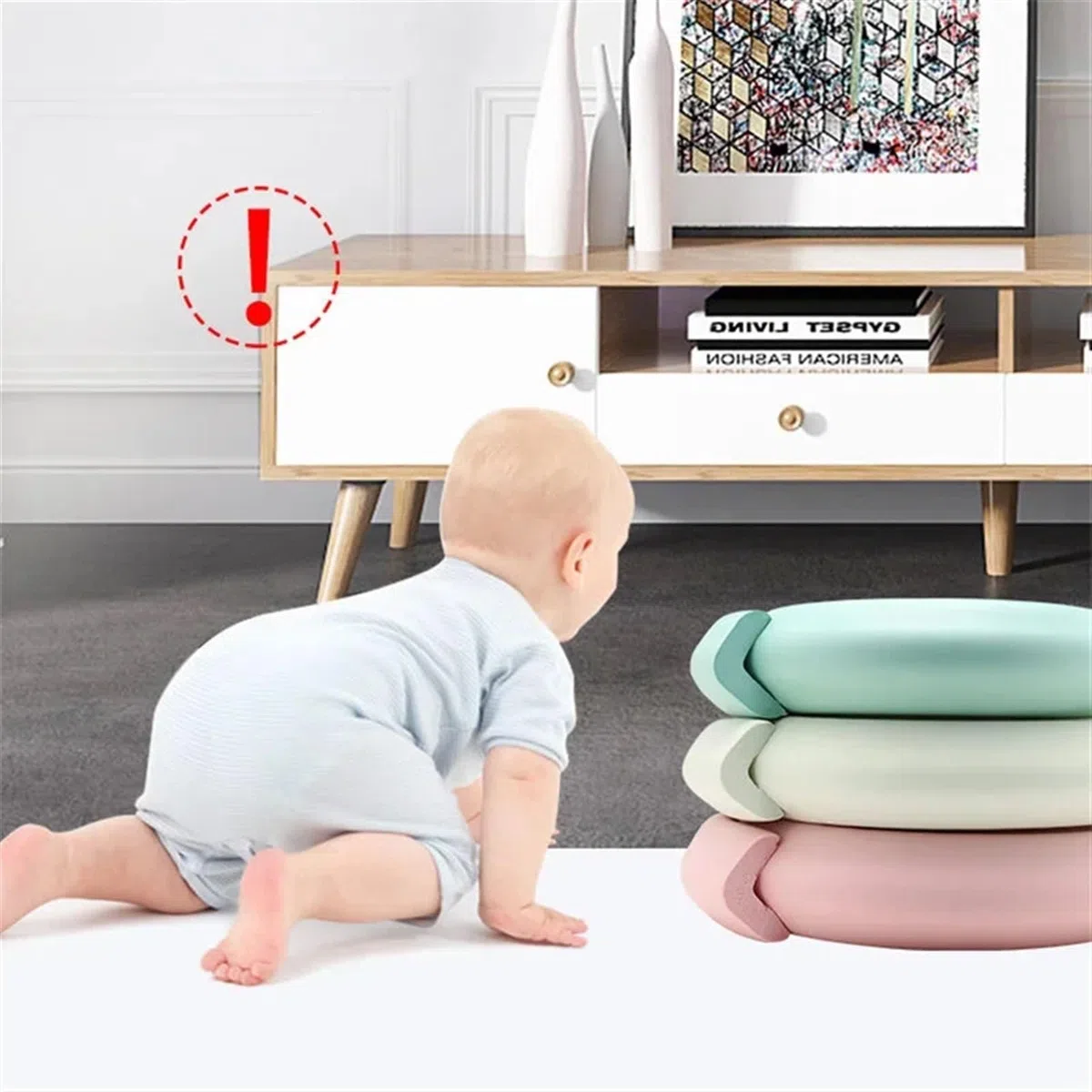 Eckenschutz für Tische, Kindersicherheitsleiste, 2 Meter, für Wohnmöbel mit dickerer Polsterung