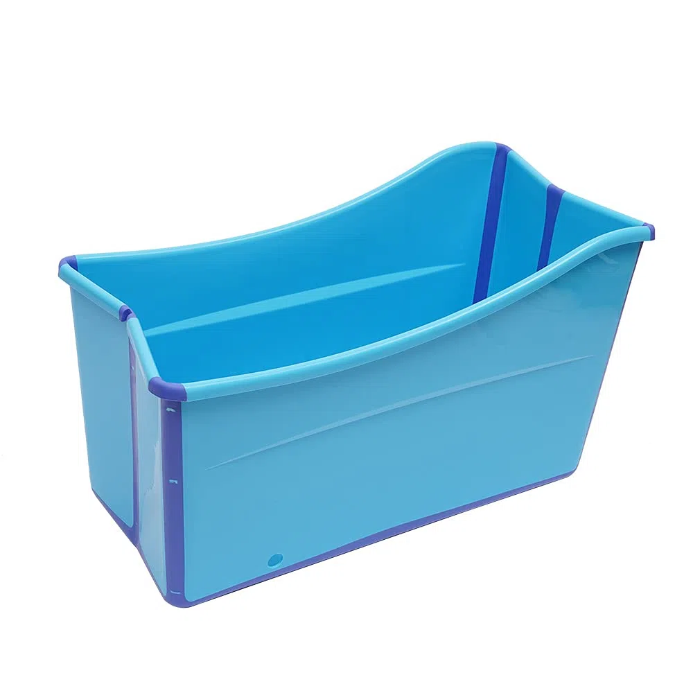 Mobile Badewanne für Erwachsene Faltbare Badewanne 87x46x56.5cm Babyschwimmbecken mit Ablaufschlauch Ideal für das kleines Badezimmer