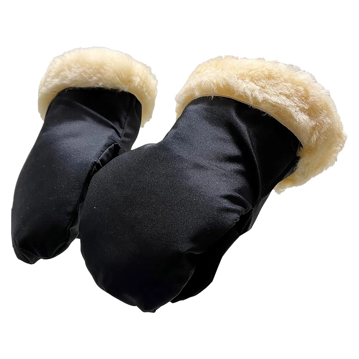 STROLLER MITT 6575825 Lammfell Kinderwagen Handschuhe schwarz