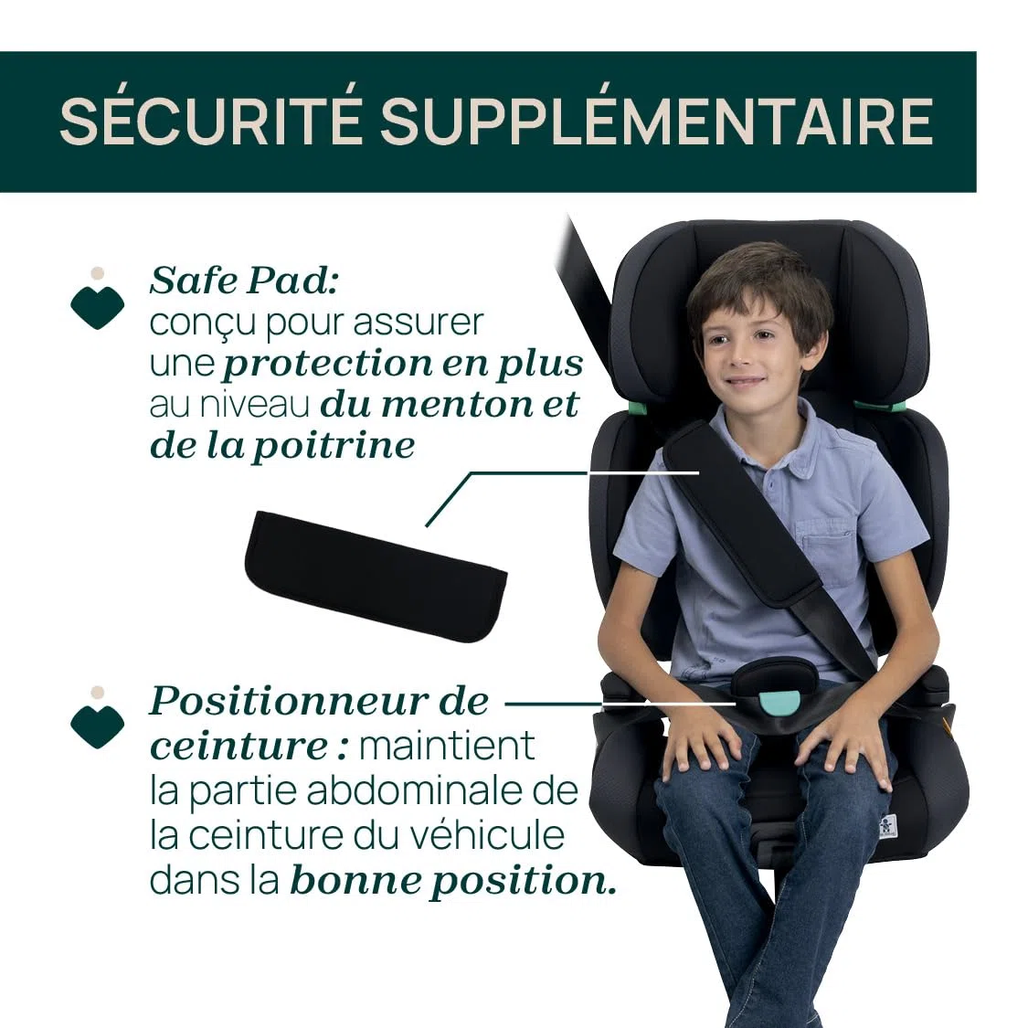 Chicco Quizy i-Size, Kindersitz 3-12 Jahre (100-150 cm), Mit Isofix-System, mit Liegeposition, Höhenverstellbar, mit gepolsterten Armlehnen und komfortablem Sitz, (15-36 kg), Gruppe 1/2/3, Schwarz