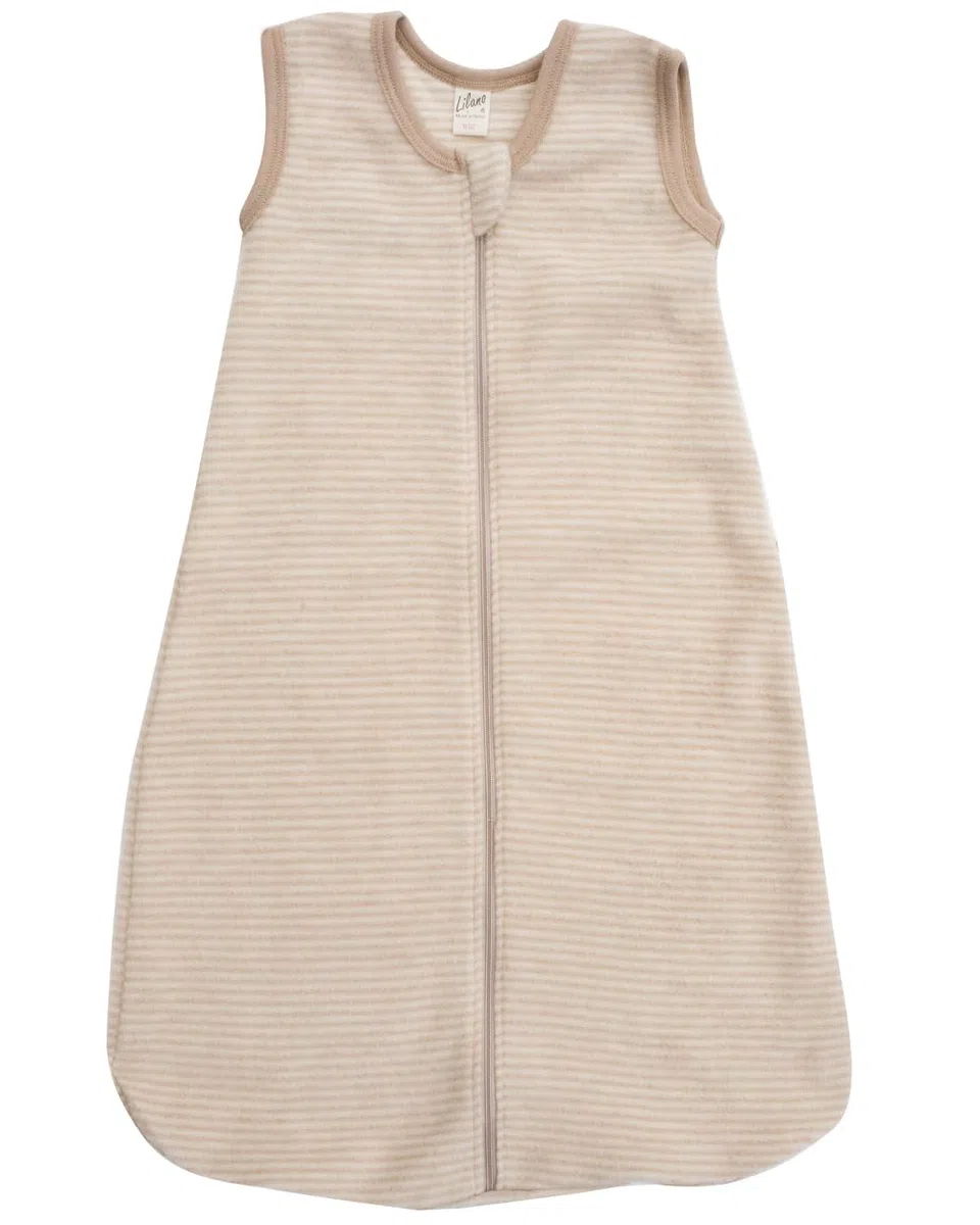 Lilano, Baby Fleece Schlafsack Ohne Arm, 100% Merinowolle (Sand/Natur, 90 cm)