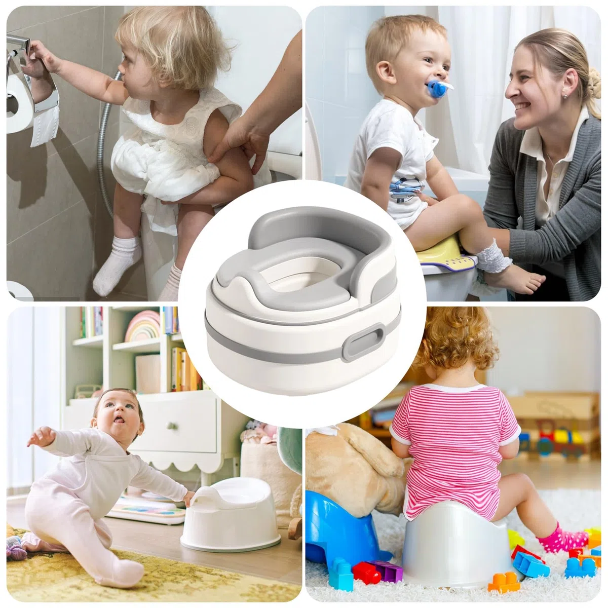 Tragbares Kinder Töpfchen Bequemer Ergonomisch Geformter Sitz | Mobiler Kindertoilettensitz Für Kinder Und Mädchen Auf Reisen Beim Camping Outdoor Und Indoor Sowie Park Und Ausflüge