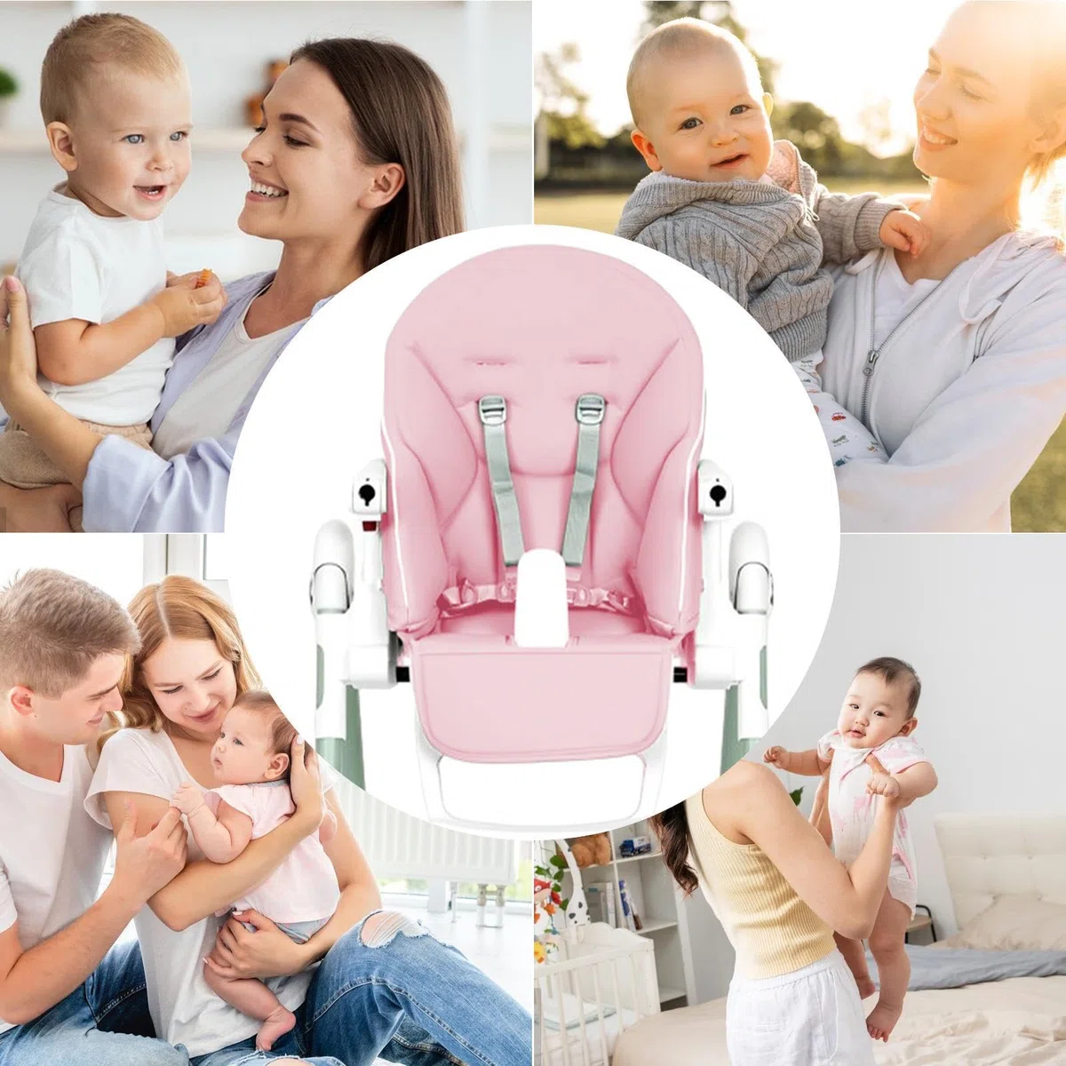 Kinder Hochstuhl Sitzkissen PU Leder Kinder Fütterungssitz Sitzkissen | Hochstuhl Sitzkissen für Enkelkinder, Söhne, Töchter, Neffen, Nichten