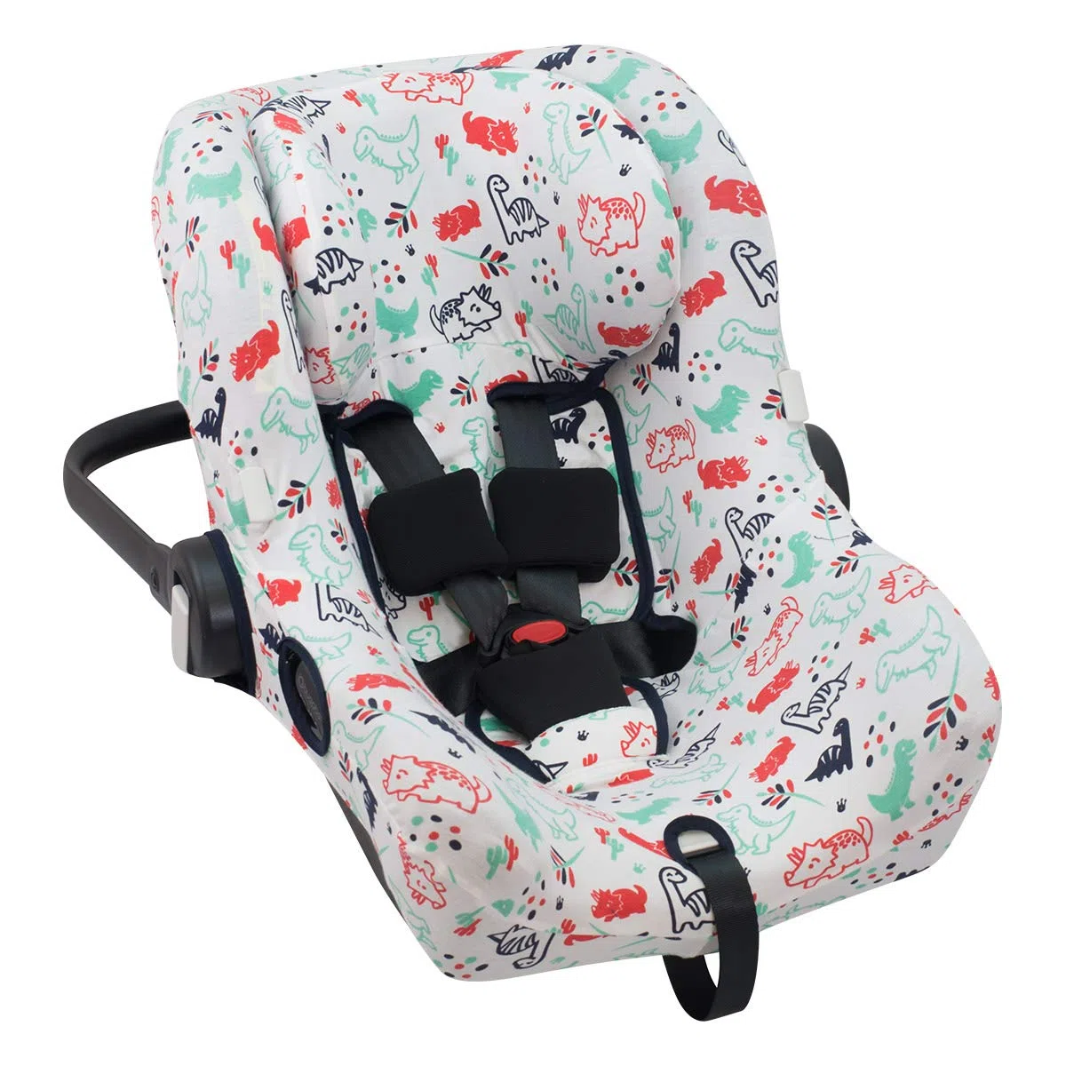 JYOKO KIDS Bezug für Autositz kompatibel mit Bugaboo Nuna by Turtle, aus Baumwolle (Dino Party)