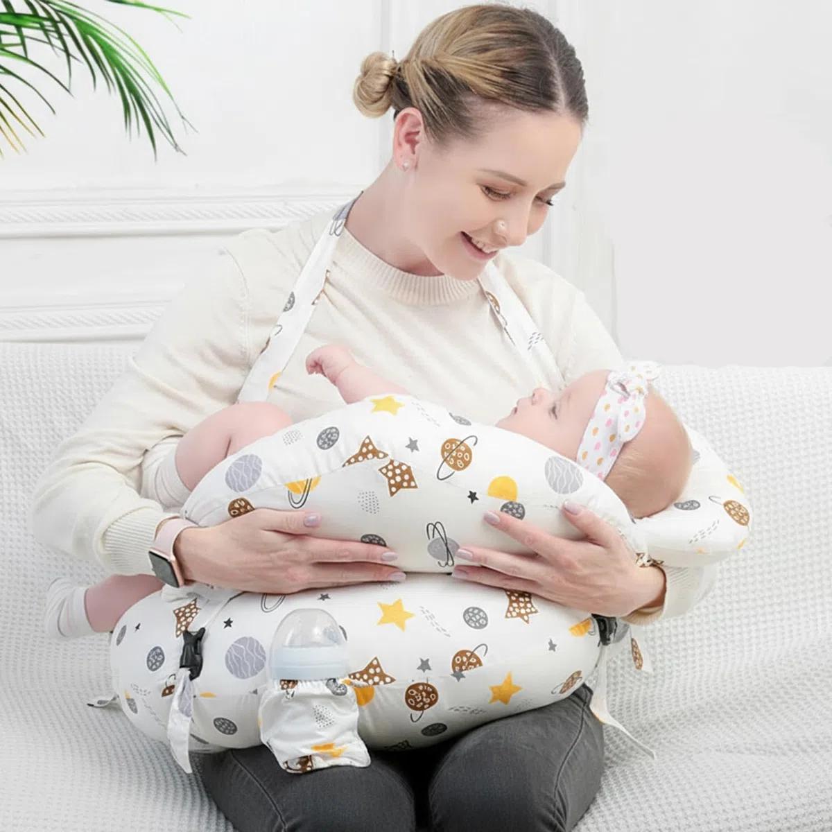 Stillkissen klein,Nursing Pillow,Memory Foam Stillkissen, Abnehmbarer Kissenbezug, ergonomisches Design, für alle geeignet (3 Stück)