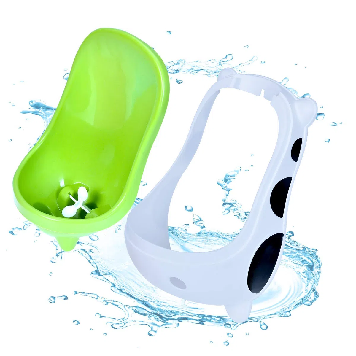 Niedlicher Frosch for Kinder, Töpfchen-Trainingsurinal for Jungen, Pinkeltrainer for Badezimmer, Kinderurinal mit wirbelndem Ziel(Cow)