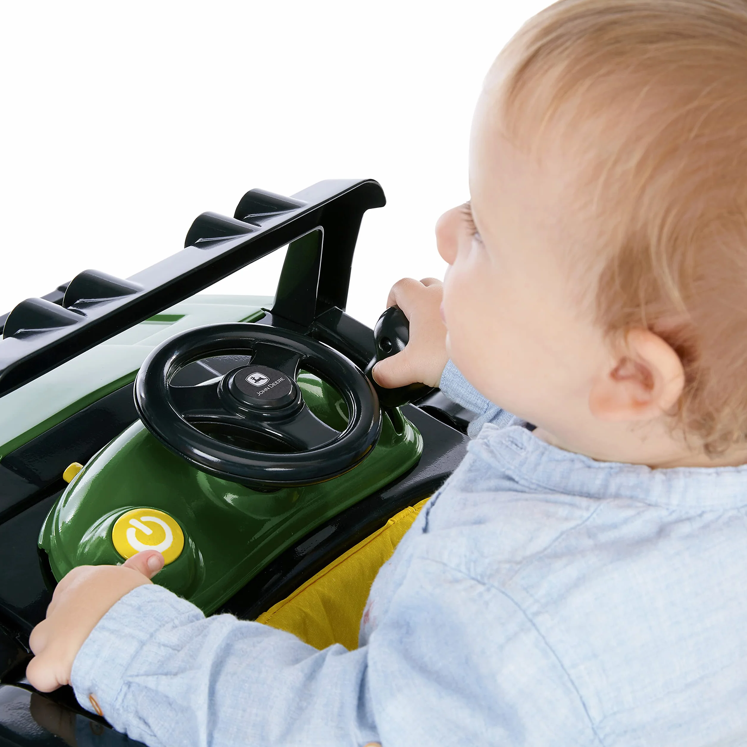 Bright Starts, John Deere Gator Ways to Play 4 in 1 Lauflernhilfe, höhenverstellbar, zusammenklappbar, für zwei Kinder gleichzeitig, mit Geräuschen und Lichtern