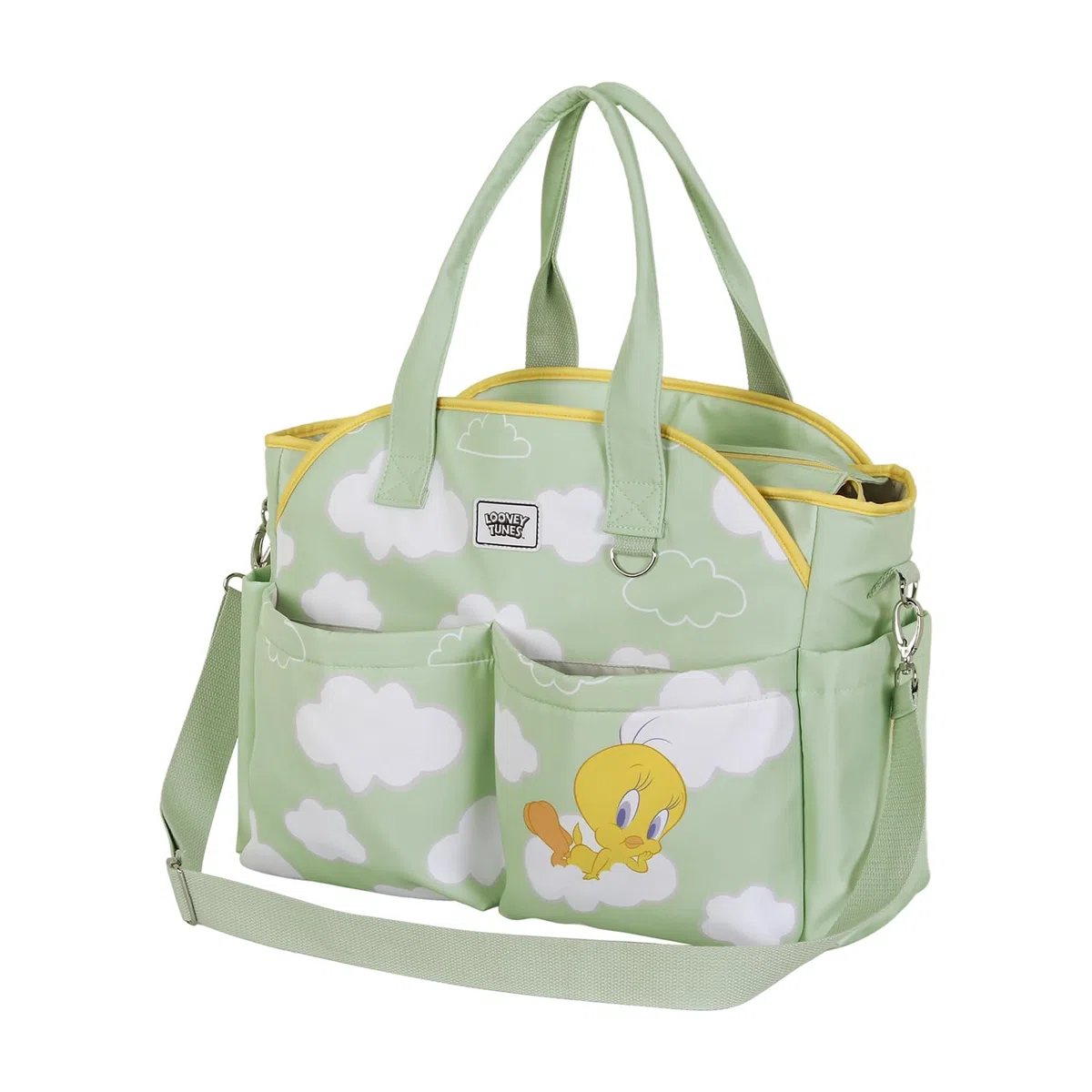 Tweety Clouds-Mommy Tasche für Kinderwagen, Grün