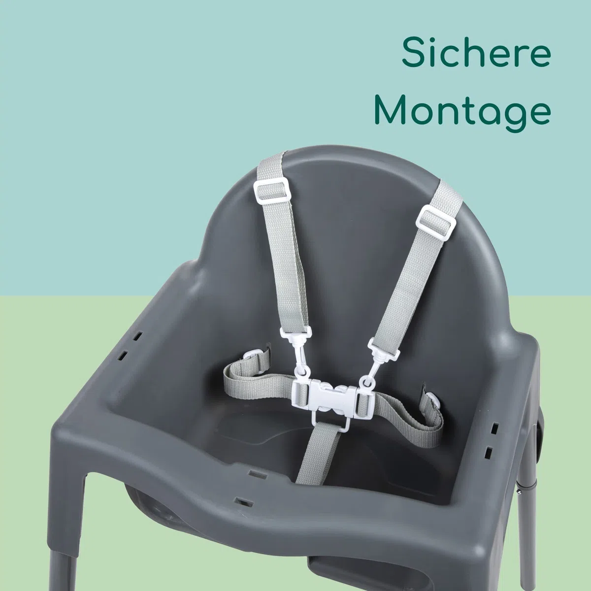 Bebeconfort Meely 2-in-1 verstellbarer Hochstuhl Baby Babystuhl 6 Monate–3 Jahre max. 15 kg leicht 3,3 kg Reisehochstuhl 5-Punkt-Gurt Dark Grey