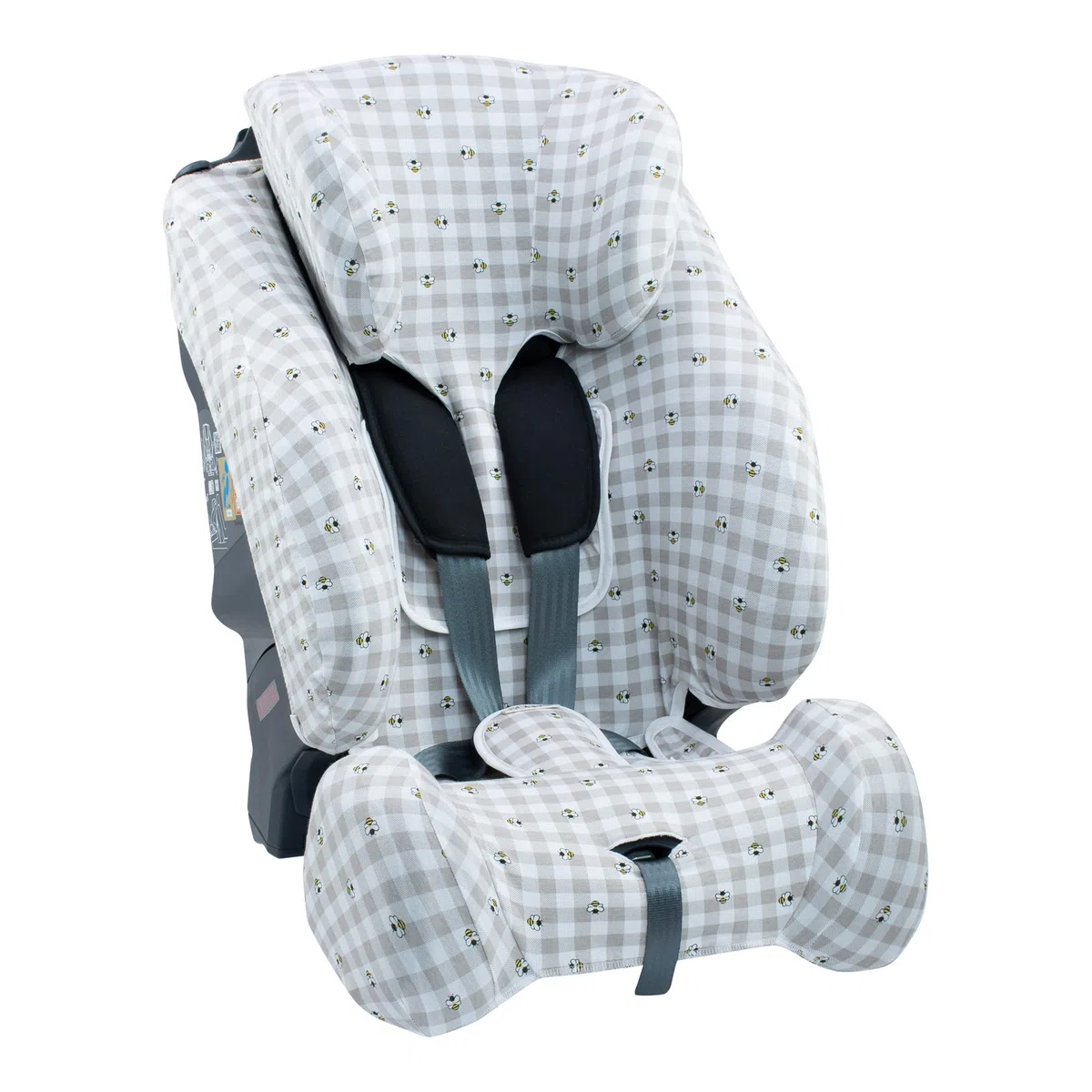 JYOKO Kids Autositzbezug aus Baumwolle kompatibel mit Klippan Century und Opti 129, Kindersitzbezug für Baby Autositz, Picnic Vichy