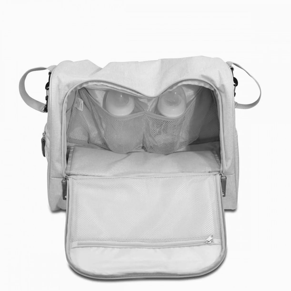 Cangaroo Wickeltasche Jossie Wickelunterlage, Reißverschluss, Gurt verstellbar grau