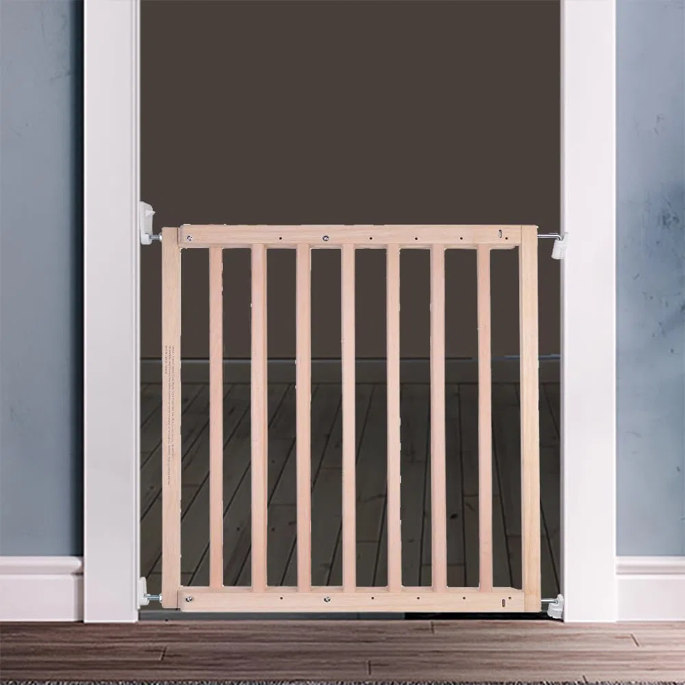 Safetots Robustes Holz Babygitter für Treppen, Natur, 63.5 cm - 105.5 cm, Holz Schraubgitter, Schraubbefestigung als Sicherheitssperre, stilvolles Design und praktisches Sicherheitsgitter
