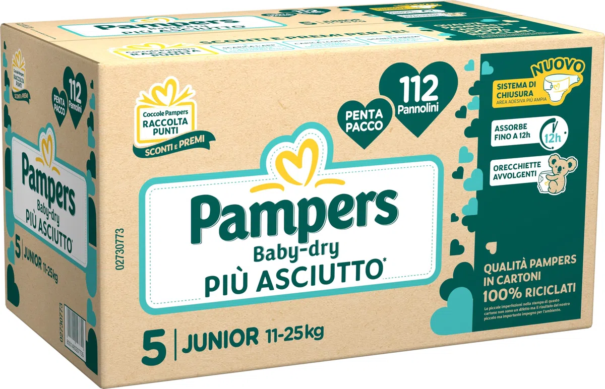 Pampers Penta Baby Dry Junior Größe 5 Vorratspack mit 112 Windeln