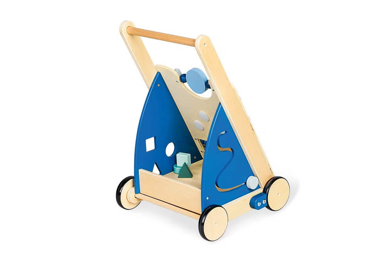 PINOLINO 265401 Activity-Lauflernwagen 'Titus', blau, Transparent