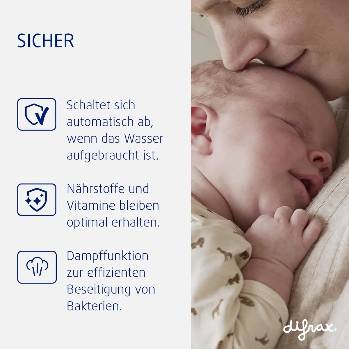 Difrax Flaschenwärmer - Schnelles und sicheres Erwärmen, Auftaustufe, Stand zum Warmhalten von Flaschen