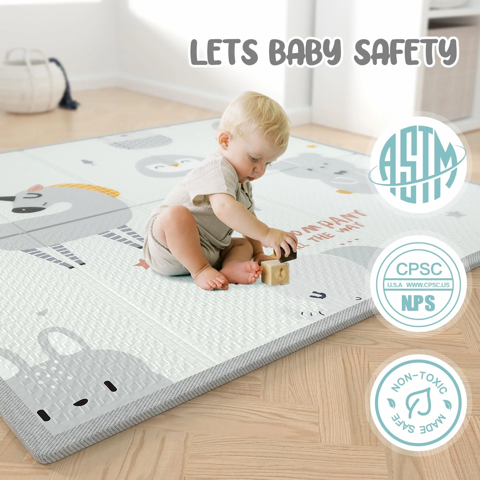 laufstall baby, laufgitter baby 120x120cm, laufstall Spielbereich mit atmungsaktiver Netzmatratze, rutschfester Basis & extragroßem