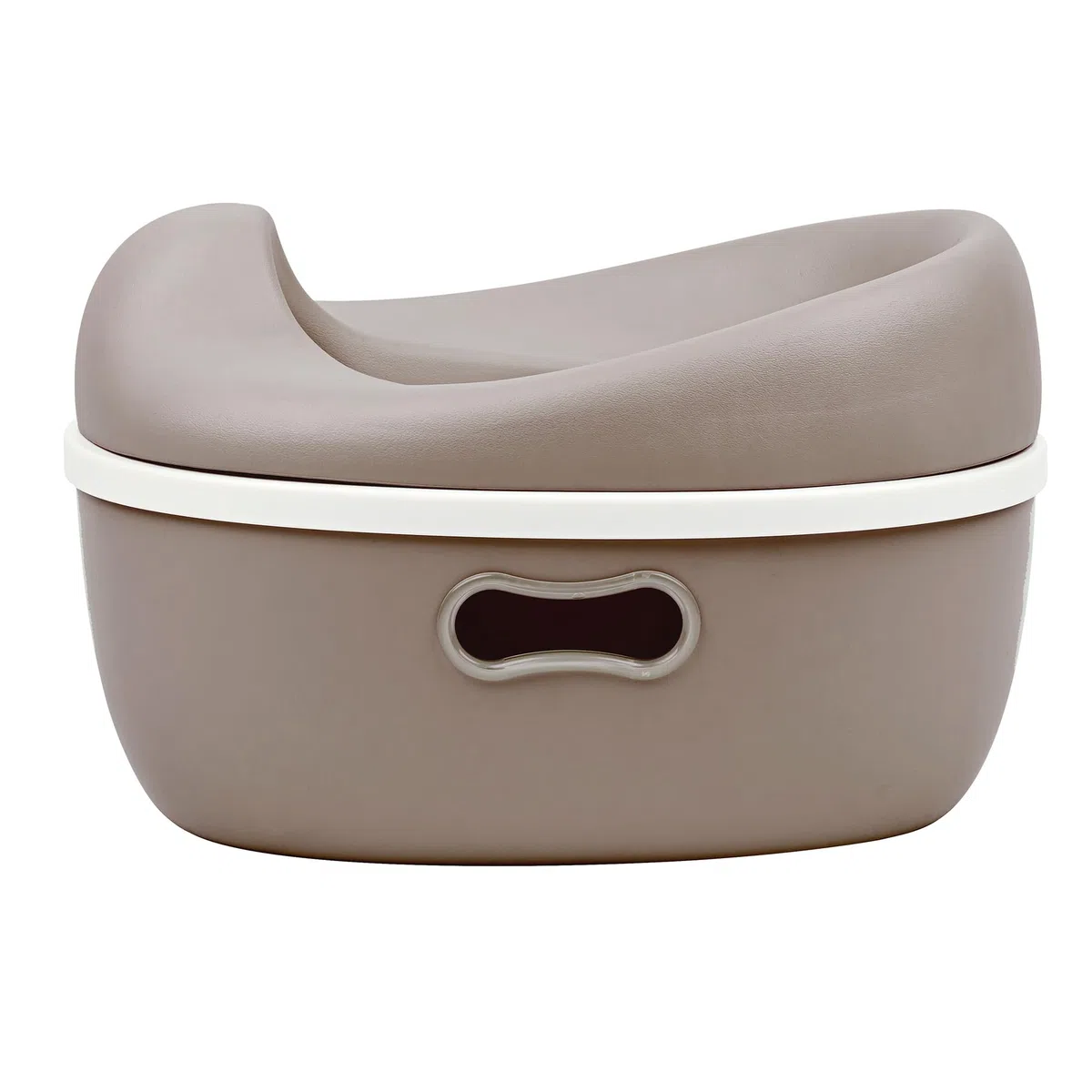 Nattou Babytopf 3in1, Töpfchen + Hocker + Toilettensitz für Kinder, Einfaches Toilettentraining, Ca. 34 cm, Ab ca. 18 Monate bis ca. 4 Jahre, Care, ABS/EVA, Taupe