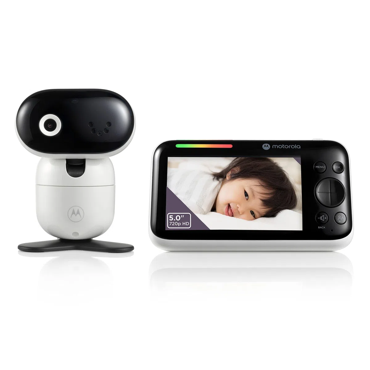 Motorola Nursery PIP1610 HD WiFi Video Babyphone mit 5" HD 720p Elterneinheit App – Ferngesteuertes Schwenken, Neigen und Zoomen – Zwei-Wege-Gespräch – Sicher und privat