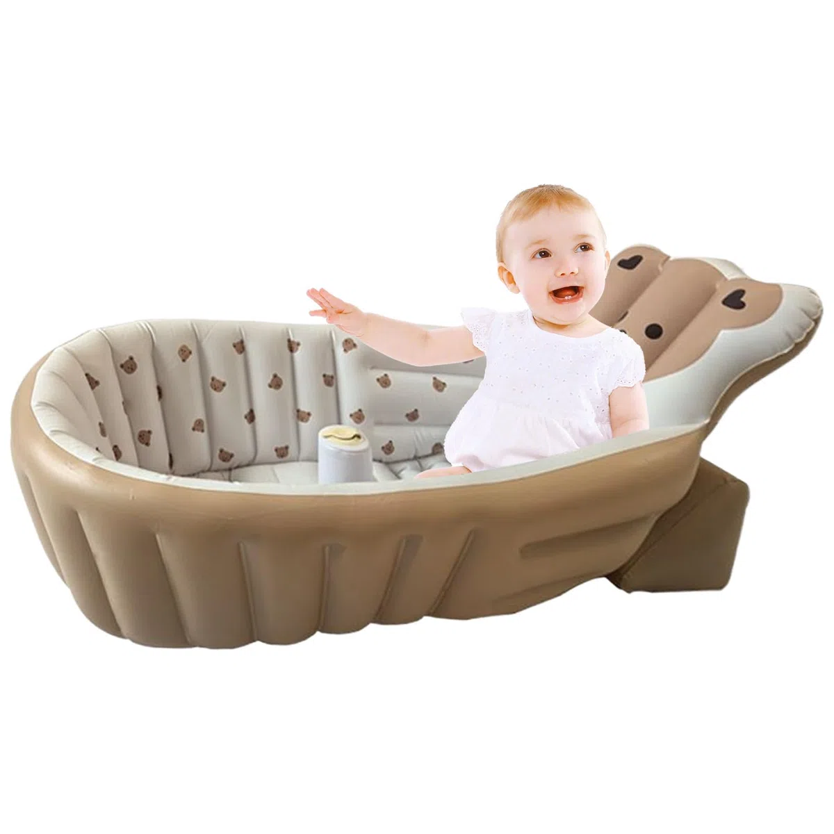 __PLACEHOLDER_BRAND_0__ Baby-Bathtub, Wash Tub, verstellbarer Badewannensitz, faltbarer Duschwanne, tragbarer Badeständer für Pool, , Reisen, Outdoor, und bequeme Hygiene für