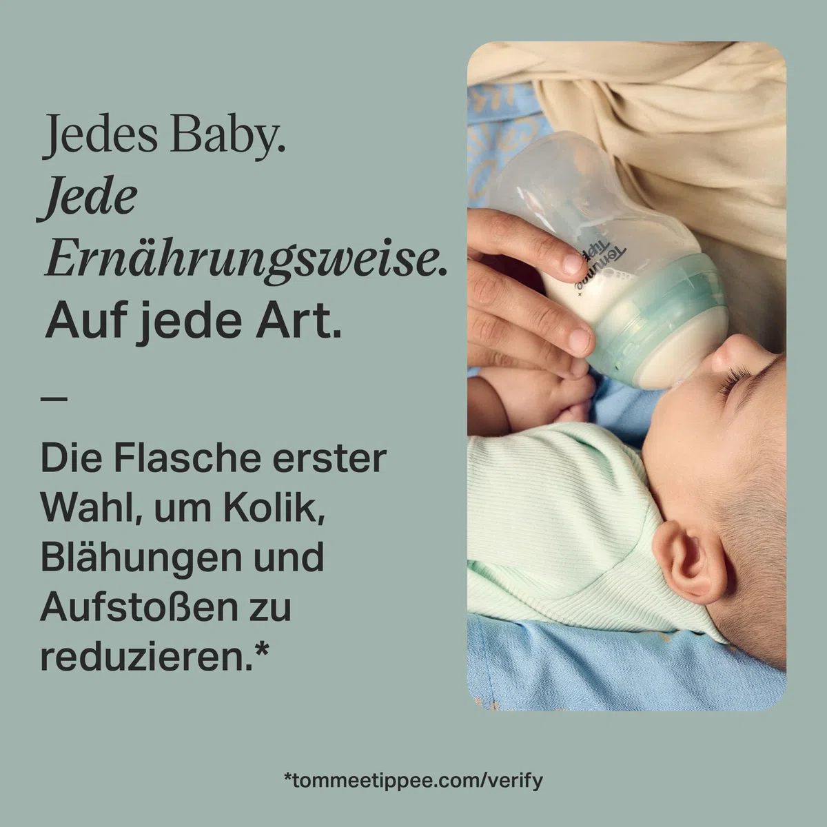 Tommee Tippee fortschrittliches Anti-Kolik-Starterset, 150-ml- und 260-ml-Babyflaschen mit Langsamsauger inbegriffen, 2 x brustähnliche Sauger für mittleren Flüssigkeitsfluss