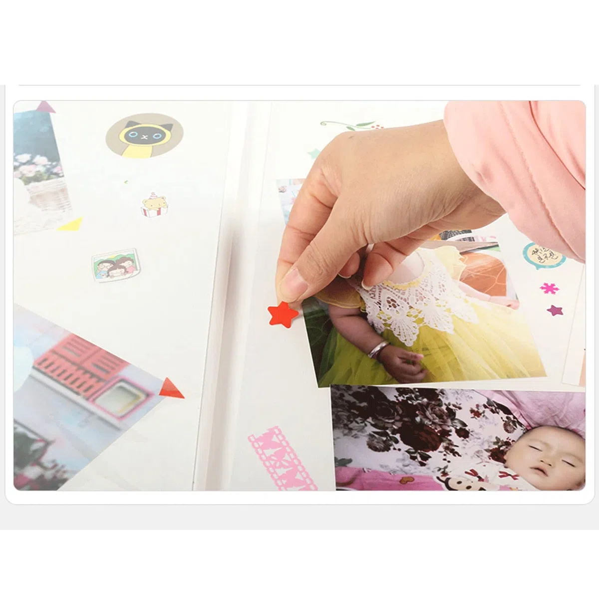GLigeT Fotoalbum DIY. Erstellen Sammlung Albumalbum Self-Adhesival Album Große Kapazität Scrapbook Baby Album Familie Album Paar Album Home Decoration Fotobuch (Color : 03)