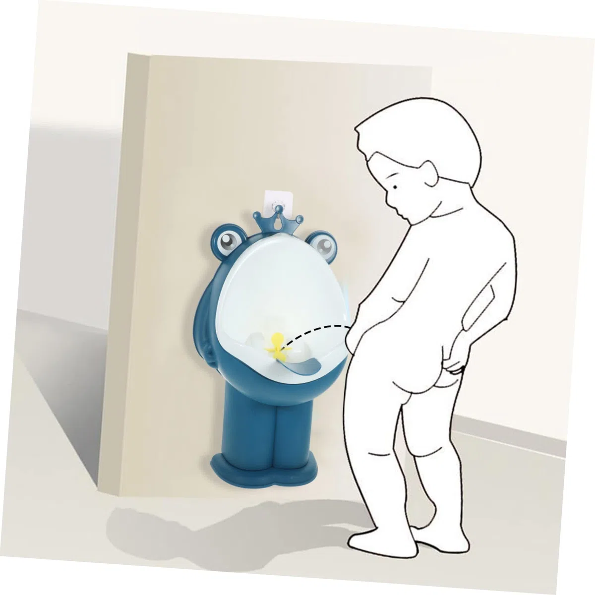 Abaodam Stehendes Jungen Urinal Cartoon Mit Rotierendem Wasserrad Hängendes Töpfchentraining Aus Kunststoff Platzsparend Für Badezimmer Abnehmbarer Sammelbehälter Töpfchen Für Kleinkinder