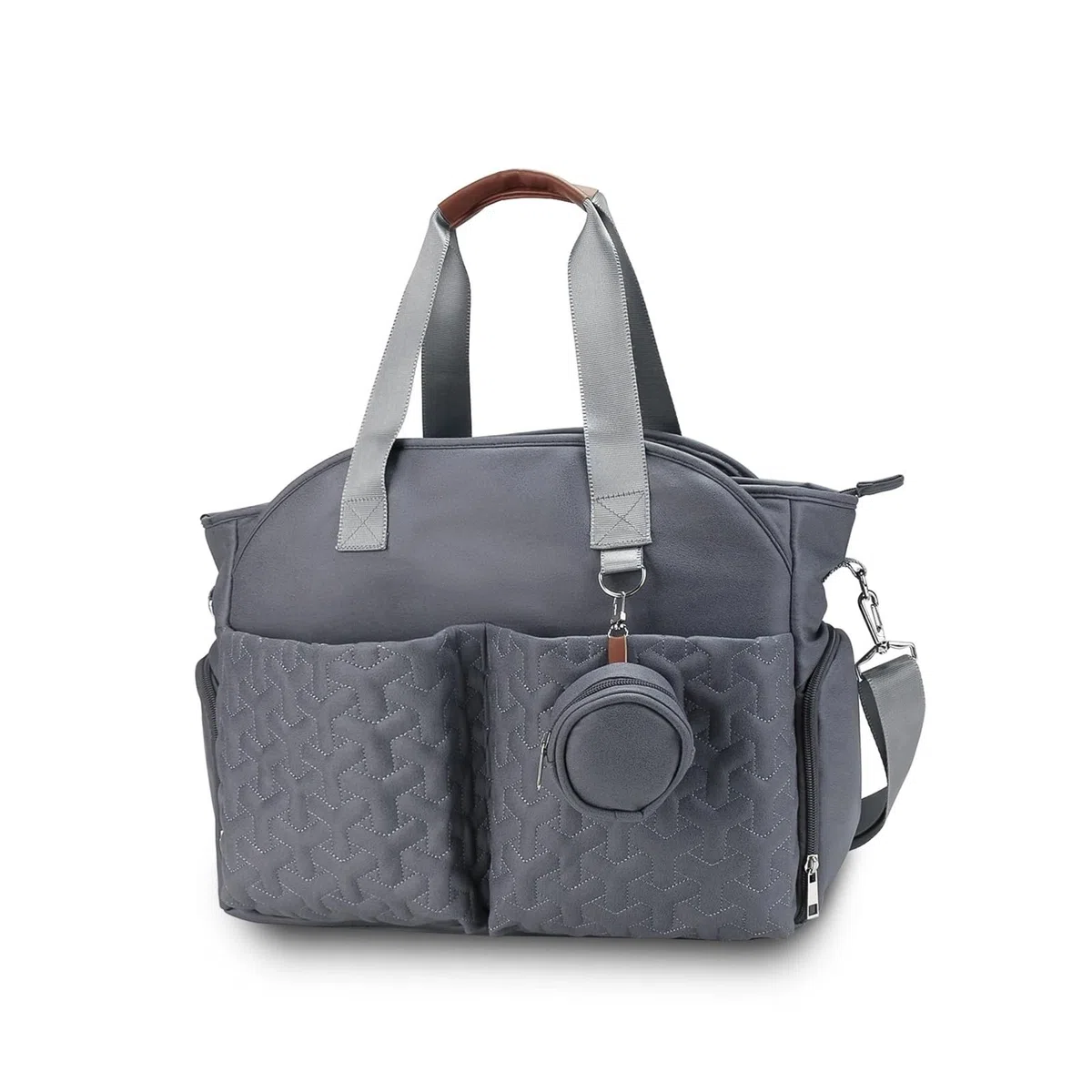 Wickeltasche Kinderwagen Milchpumpentasche, Wickeltasche, Tragetasche mit Schnullertasche, große Reisewindeltasche for Mama und Papa, Milchpumpentasche, Kinder-Kinderwagen-Taschen-Organizer(Dark gray)