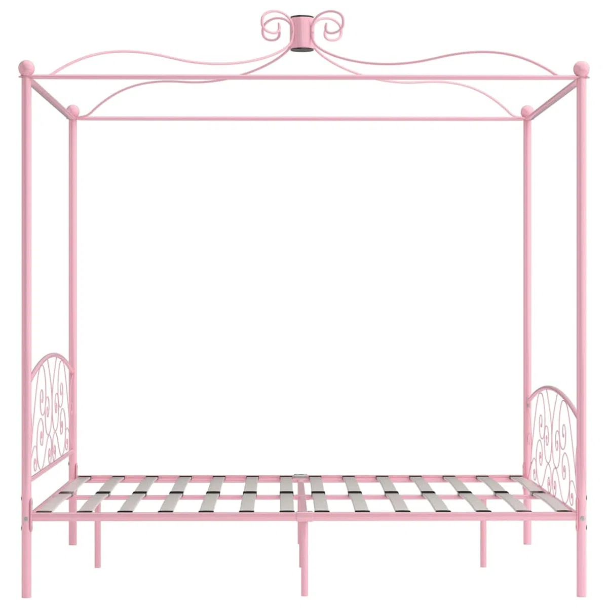 Himmelbett-Gestell Rosa Metall 140 x 200 cm Himmelstange Klemmen Betthimmel Stange Himmelbett Gestell Moskitonetz Halterung Bett