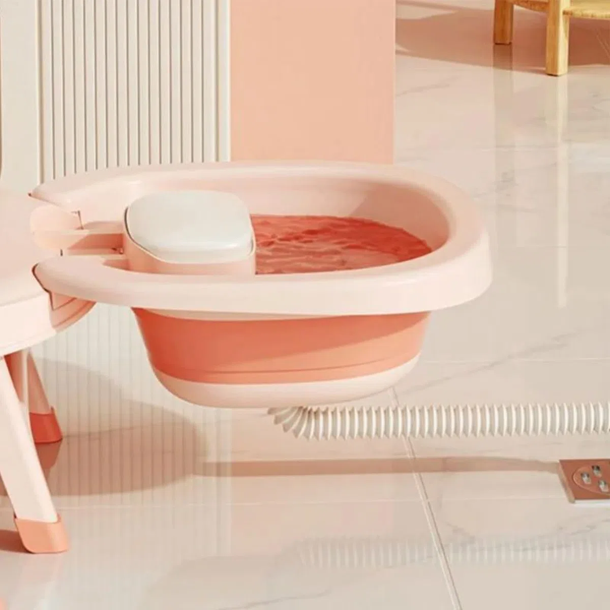 Faltbarer Shampoostuhl für Babys Verstellbarer, Tragbarer Und Leichter | Faltbarer Kinder Kopfhaarspüler Salon Stuhl Haarwäsche für Mädchen und 0-10 Jahre für Zuhause Badezimmer Dusch