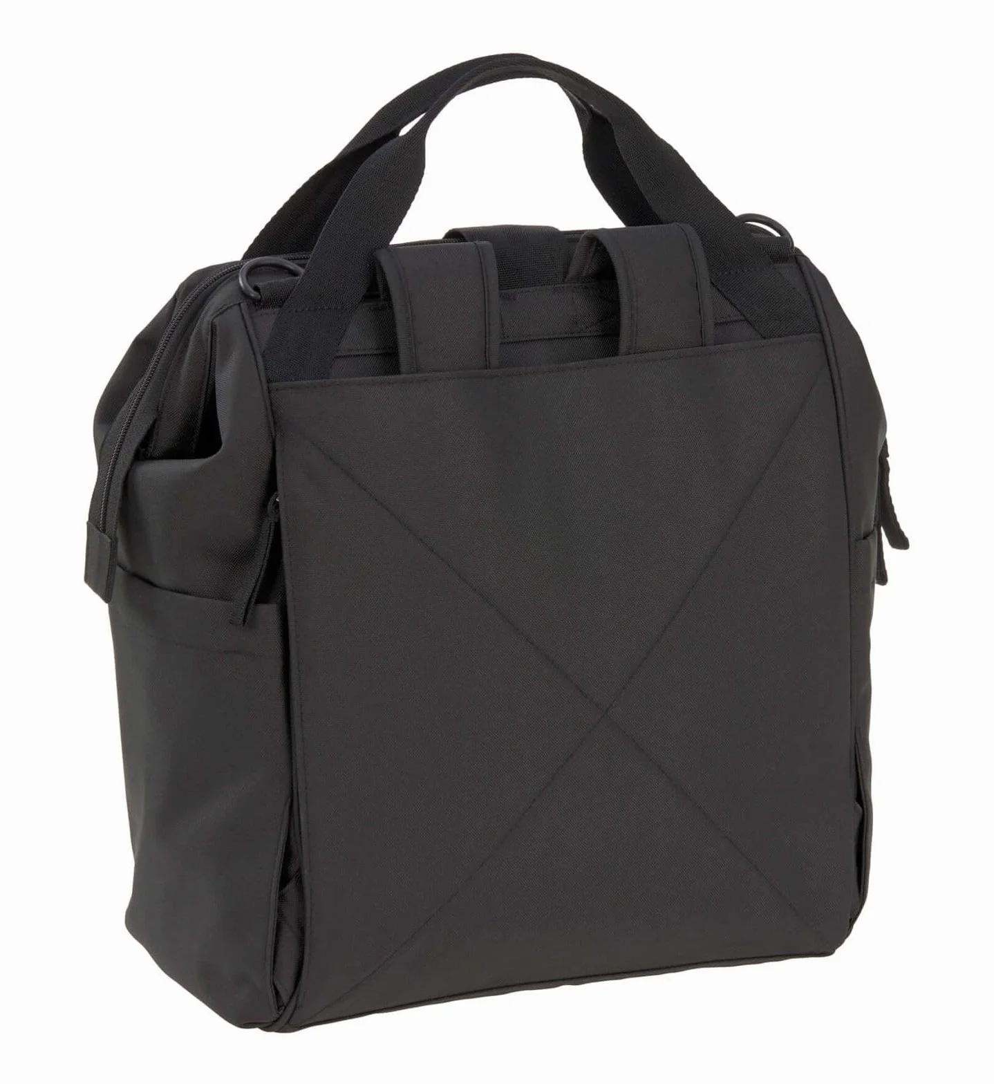 LÄSSIG Baby Wickelrucksack Wickeltasche inkl. Wickelzubehör Rucksack mit Wickelunterlage nachhaltig produziert/Goldie Up Backpack black 1103034000