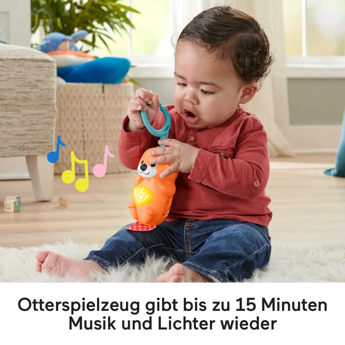 Fisher-Price Tierfreunde Kontrast-Spieldecke, Spielbogen, mit Musik und Licht, Krabbeldecke für Baby, zum Spielen im Bauchlage, Baby Ausstattung, ab Geburt, HPF39