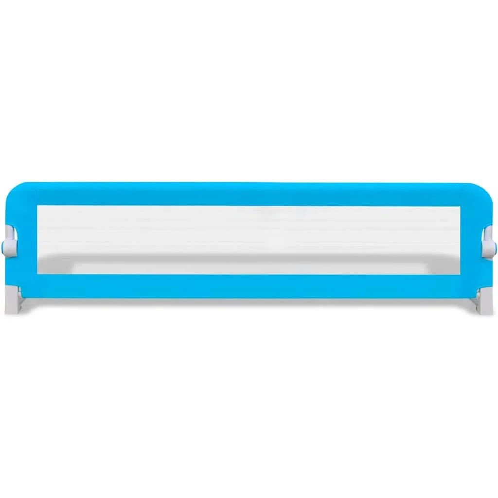 Kleinkind Sicherheit Bettgitter 150x42 cm Blau, klappbar mit Polsterung, Bettschutzgitter Baby, Kinder Bettgitter mit Seitengitter Babybett, Bettverlängerung Kind, kindersicherung