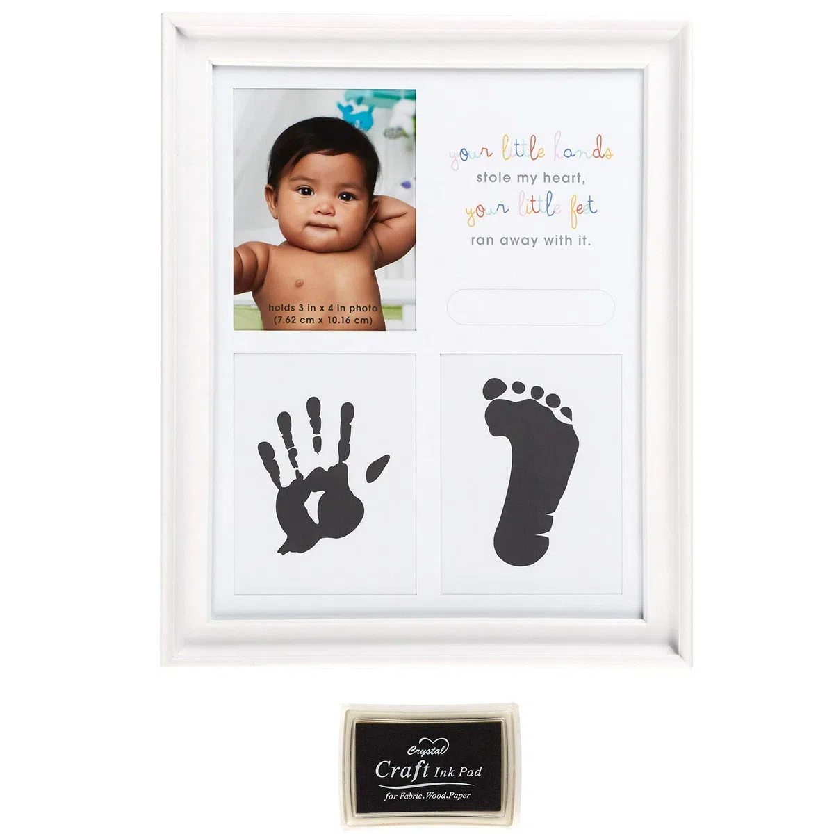 C.R. Gibson "Your Little Hands Stole My Heart and Your Little Feet Ran Away with It" Baby-Bilderrahmen, 22 x 27 cm