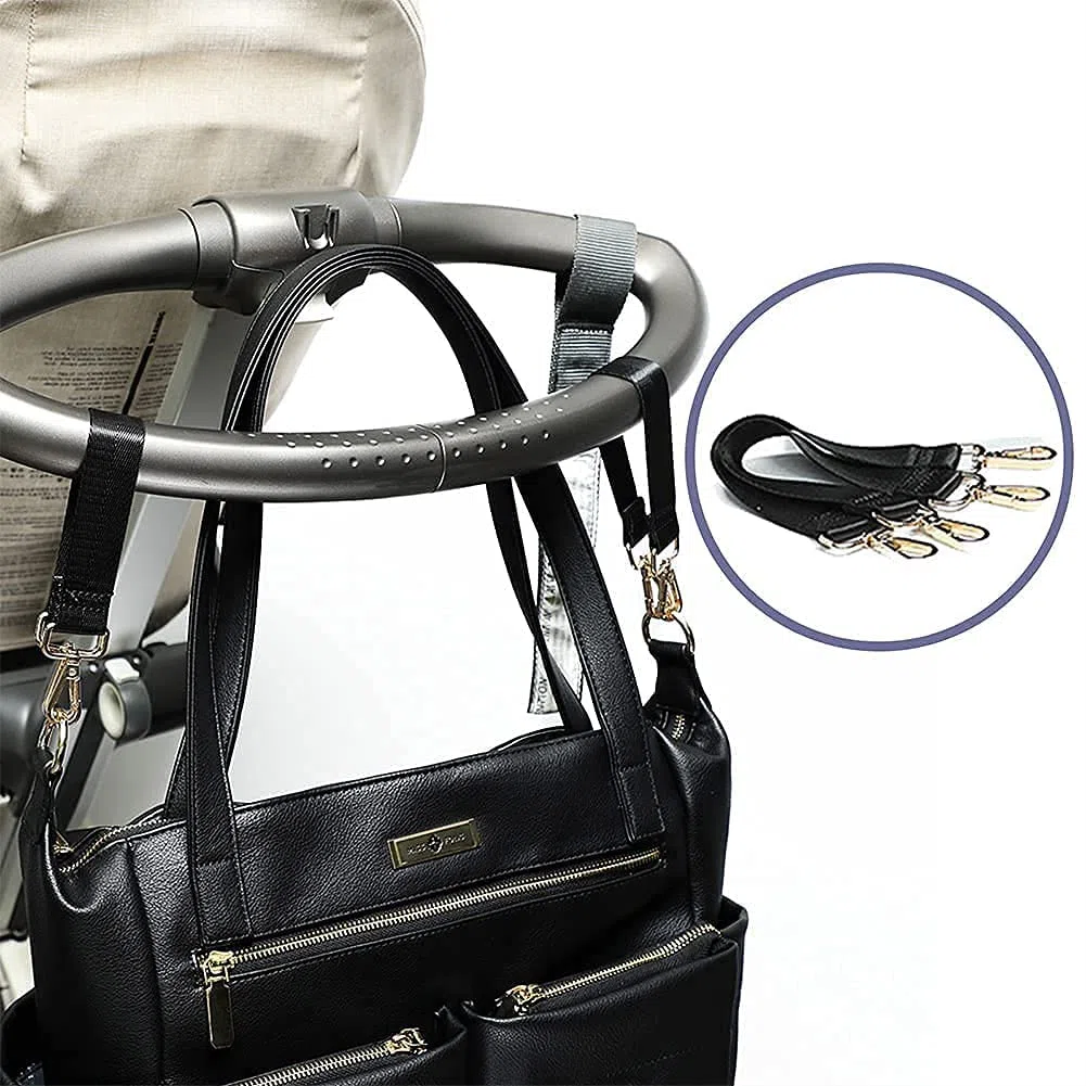 MISS FONG Baby Wickeltasche Wickelrucksack Kinderwagen Tasche Große Rucksack Kliniktasche Geburt Mama Tasche Bag lässig Babytasche Mit Wickelunterlage für Unterwegs -Schwarz