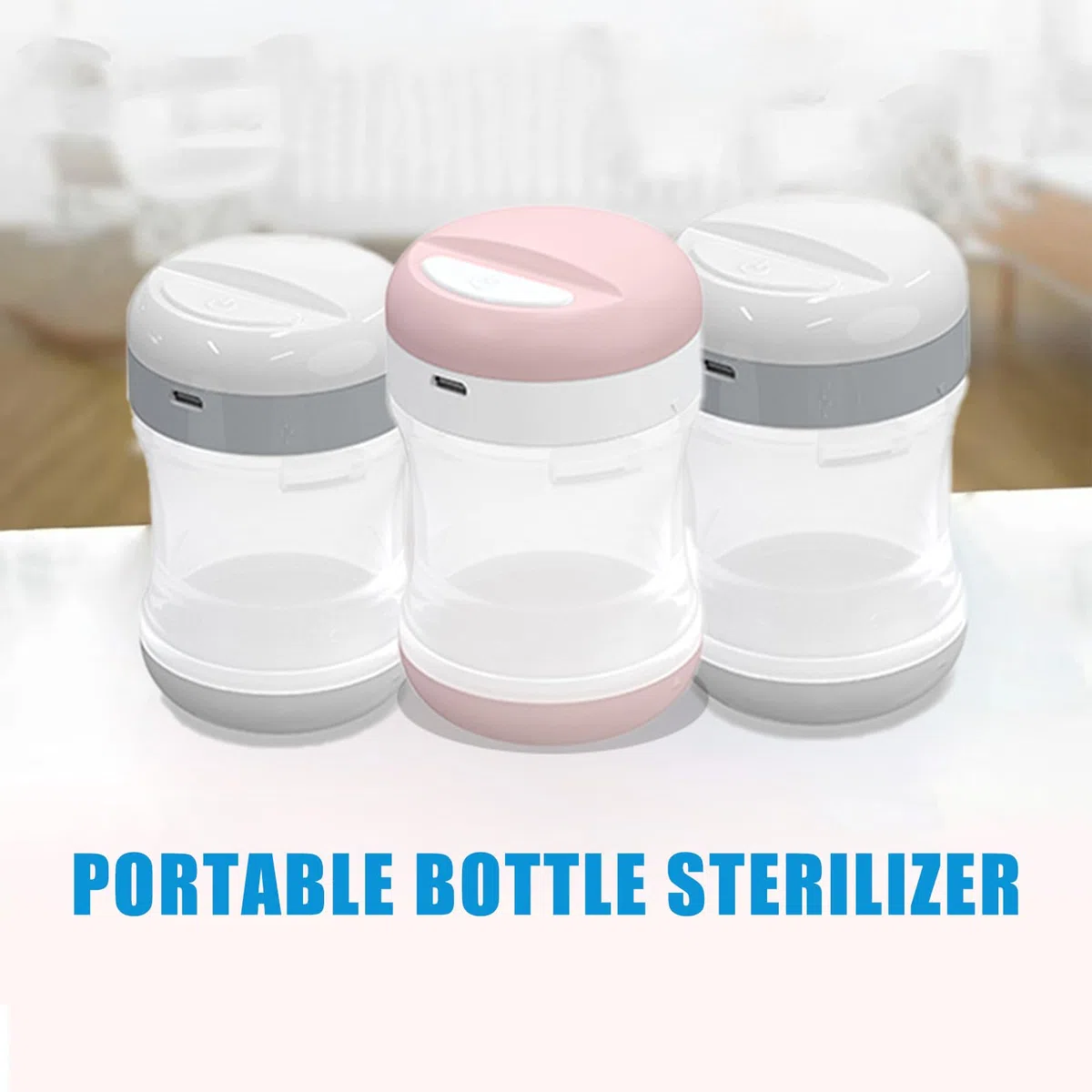 Leichter Schnuller für Säuglingsflaschen, UVC Sterilisator, tragbares Design, USB betrieben, Ein Steuerung, leicht zu reinigen, kompakt, USB betrieben